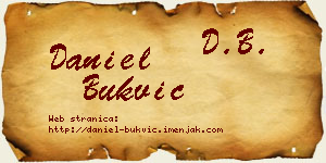 Daniel Bukvić vizit kartica